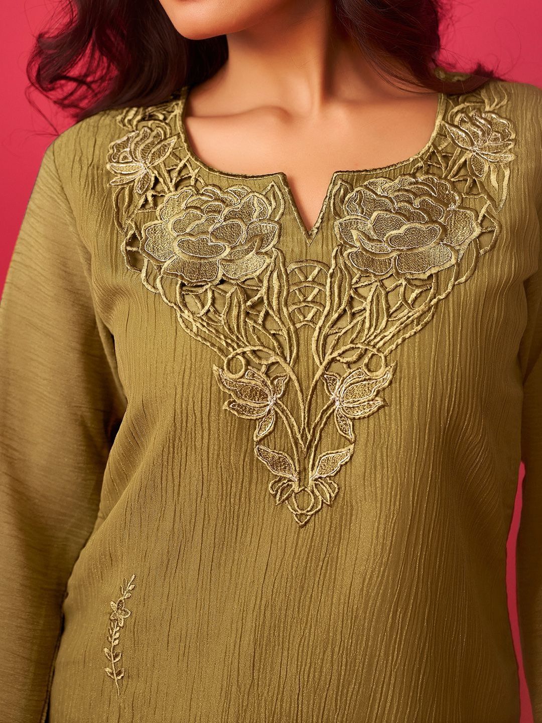 Women Ethnic Motifs Embroidered Kurta with Trousers & Dupatta