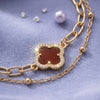 Dhiyona Women Artrificial Stones Gold Plated Rakhi With Roli Chawal Chandan Mishri