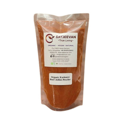 Satjeevan Organic Kashmiri Red Chillies Powder - Indyancart