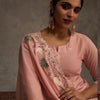 Dhiyona IE Ethnic Motifs Embroidered Thread Work Pure Cotton Kurta & Trousers With Dupatta