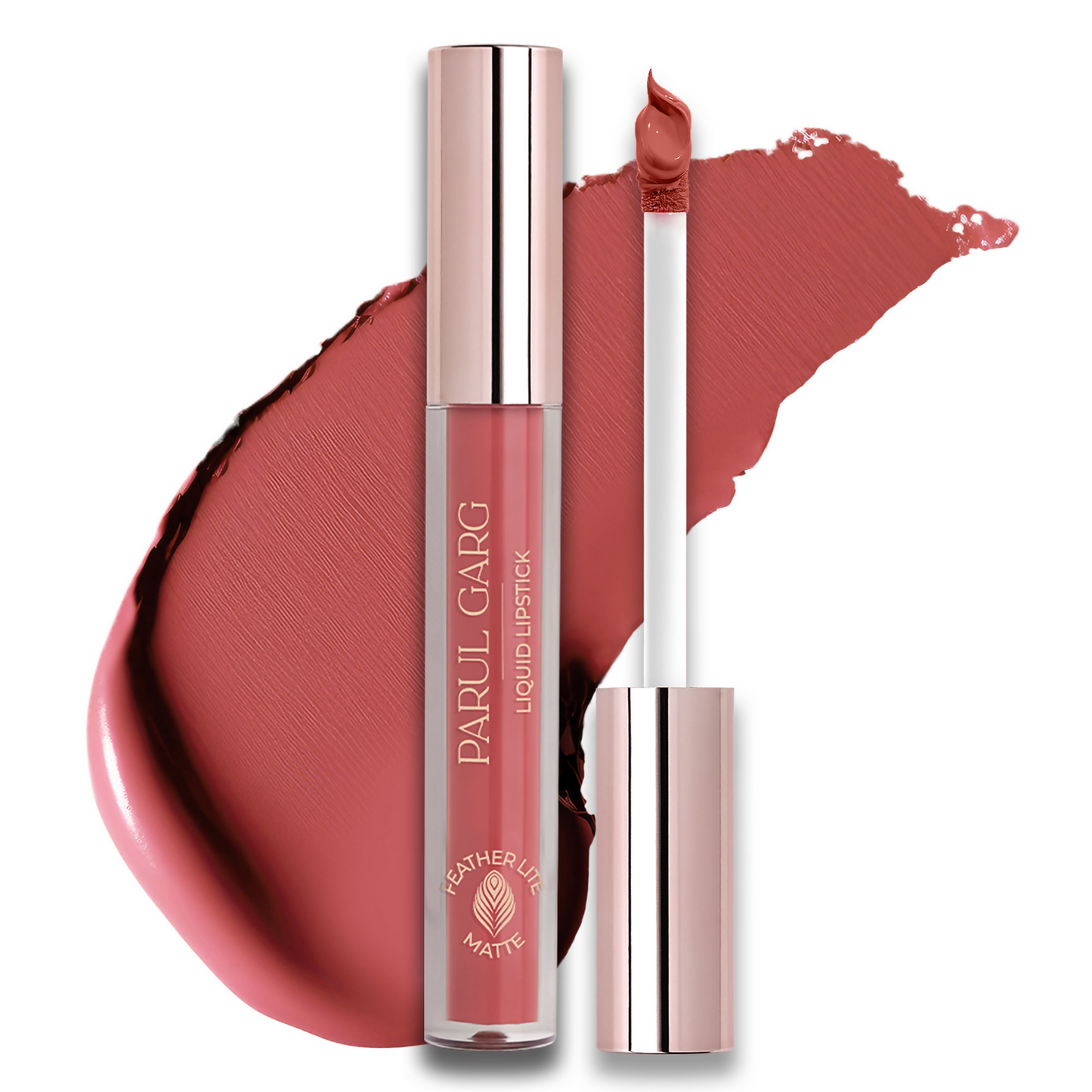 Parul Garg Beauty Featherlite Matte Liquid Lipstick in Passion 44 featuring a smooth, matte finish and rich, vibrant color.