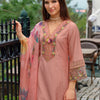 Dhiyona IE Women Floral Embroidered Regular Thread Work Kurta with Trousers & With Dupatta