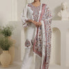 Dhiyona IE Women Ethnic Motifs Embroidered Regular Kurta with Palazzos & Dupatta