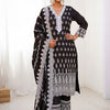 Indyancart IE Women Ethnic Motifs Embroidered Regular Thread Work Pure Cotton Kurta with Trousers & With Dupatta