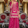 Dhiyona IE Women Ethnic Motifs Embroidered Thread Work Kurta with Sharara & Dupatta