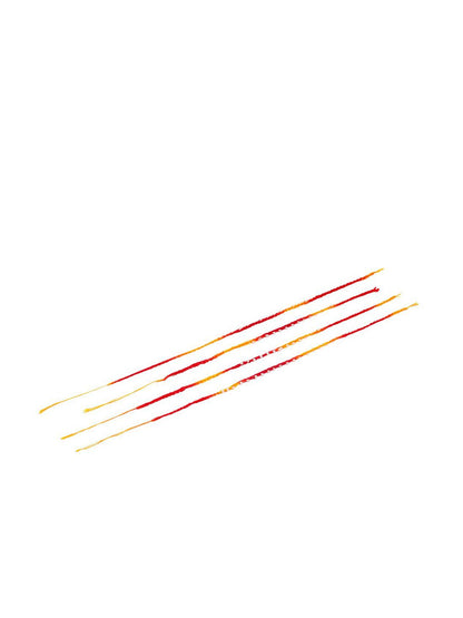 Anouk Men Set Of 4 Pearls Traditional Red Thread Rakhi With Roli Chawal For Rakshabandhan