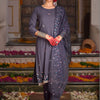 Indyancart IE Women Floral Embroidered Regular Thread Work Kurta with Trousers & With Dupatta