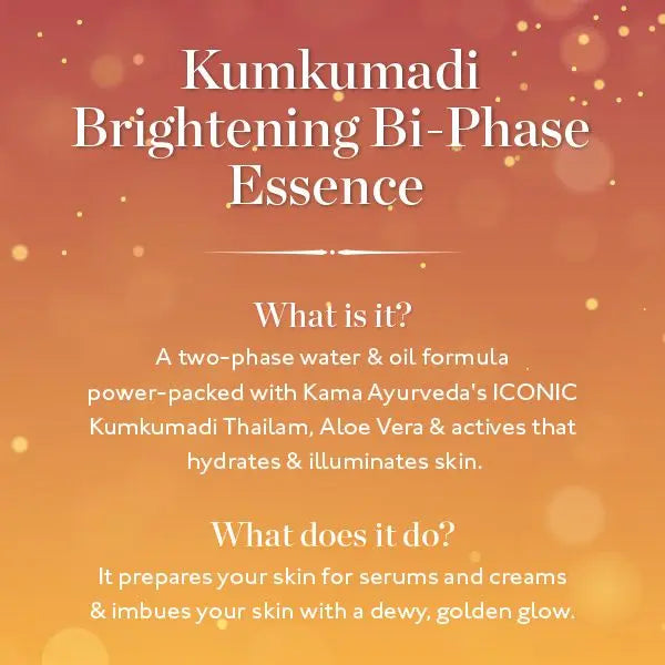 Kama Ayurveda Kumkumadi Brightening Bi-Phase Essence - Indyancart