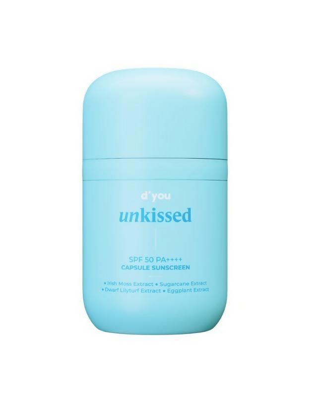 d'you Unkissed Serum Sunscreen SPF 50 PA++++ bottle showing the sleek packaging and product label.