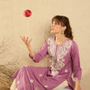 Dhiyona IE Women Paisley Embroidered Thread Work Pastels Kurta