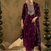 Dhiyona IE Ethnic Floral Embroidered Zari Work Detail Regular Sleeves Round Neck Kurta Set