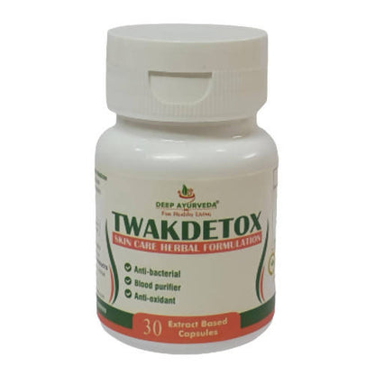 Deep Ayurveda Twakdetox 500mg Veg Capsules - Limited Time Offer