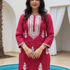 Dhiyona IE Women Ethnic Motifs Embroidered Regular Thread Work Kurta with Trousers