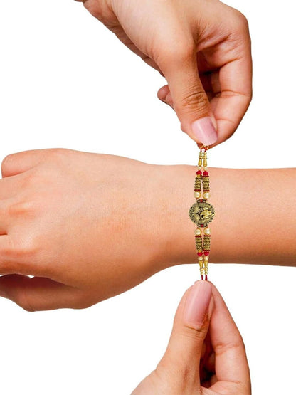 Anouk Lord Ganesha Motif Thread Rakhi