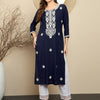 Dhiyona IE Floral Embroidered Straight Kurta