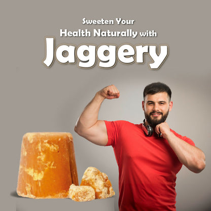Naivedyam chemical-free jaggery cubes stacked in a bowl, showcasing natural, unrefined brown sugar solid pieces.