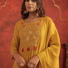 Dhiyona IE Women Floral Embroidered A-Line Kurta with Trousers & Dupatta