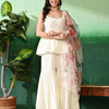 Dhiyona SN Women's A-Line Kurti With Sharara & Printed Dupatta