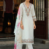 Indyancart IE Women Floral Embroidered Regular Thread Work Kurta with Trousers & With Dupatta