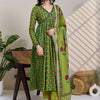 Dhiyona IE Floral Printed Panelled Pure Cotton Kurta With Trouser & Dupatta