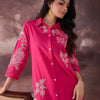 Dhiyona IE Printed Shirt Collar Pure Cotton Top With Trousers