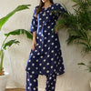 Dhiyona IE Women Printed Regular Thread Work Pure Cotton Kurta with Palazzos