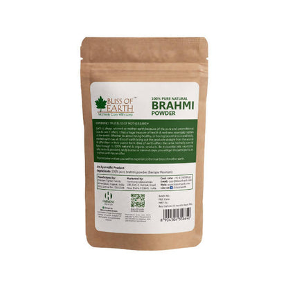 Bliss of Earth 100% Pure Natural Brahmi Powder - Indyancart