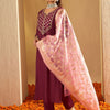 Dhiyona IE Ethnic Motifs Yoke Design Straight Gotta Patti Liva Kurta with Trousers & Dupatta