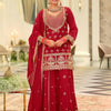 Dhiyona IE Ethnic Motifs Embroidered Kurta With Palazzos & Dupatta