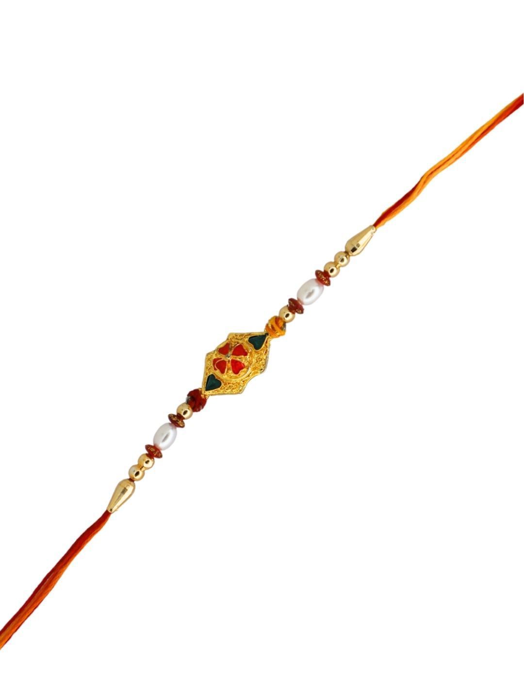 Anouk Thread Rakhi Greeting Card & Roli Chawal