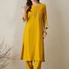 Dhiyona IE Ethnic Motifs Embroidered Beads And Stones Kurta With Trouser