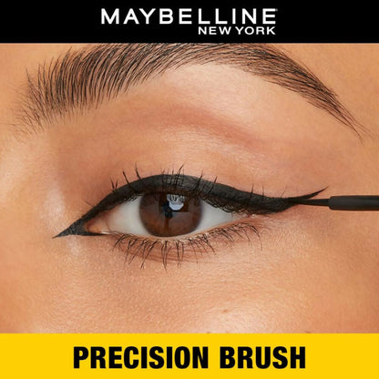 Maybelline New York Colossal Bold Pencil Eyeliner in black matte finish, shown sharpened with the product tip visible.