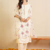 Dhiyona IE Women Floral Embroidered Regular Thread Work Kurta with Trousers & With Dupatta