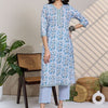 Dhiyona IE Women Ethnic Motifs Printed Pure Cotton Kurta with Trousers & Dupatta