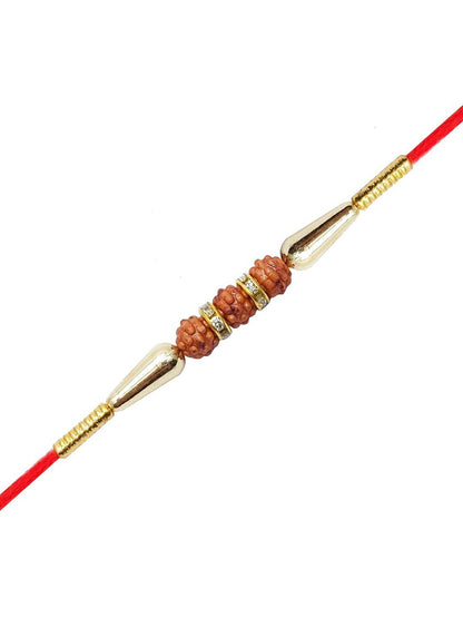 Anouk Stone Studded & beaded Rakhi Greeting Card & Roli Chawal