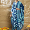Dhiyona IE Women Floral Printed Regular Pure Cotton Kurta with Trousers & Dupatta