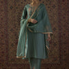 Dhiyona IE Ethnic Motifs Embroidered Thread Work Straight Kurta With Trousers & Dupatta