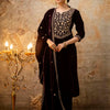 Dhiyona VV Women's Velvet Kurta Pant Dupatta Set