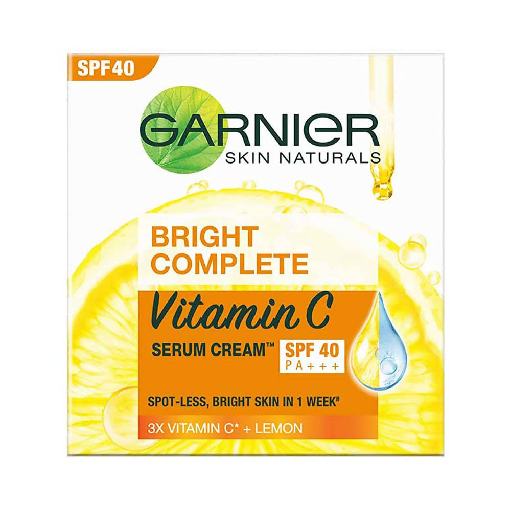 Garnier Bright Complete Vitamin C SPF40/PA+++ Serum Cream - Indyancart
