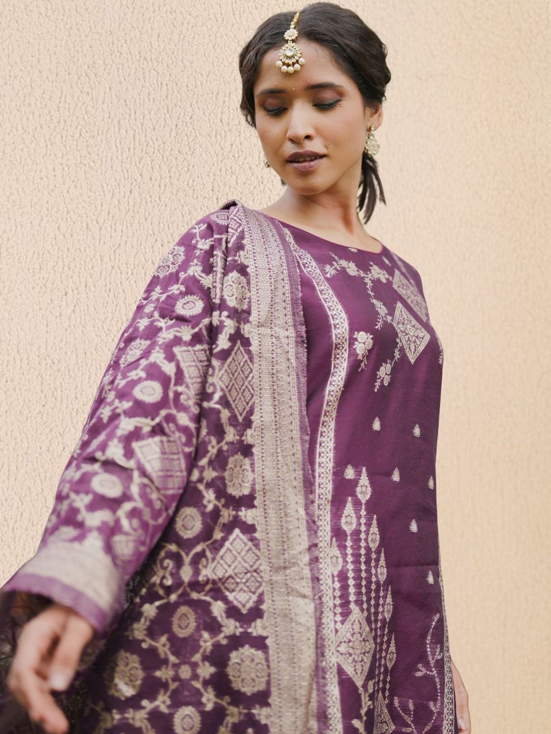 Women Ethnic Motifs Regular Kurta with Pyjamas & With Dupatta