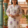 Dhiyona IE Women Floral Printed Pure Cotton Kurta with Trousers