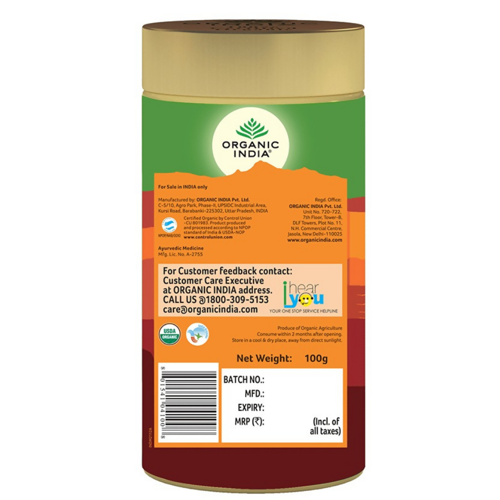 Organic India Tulsi Ginger Green Tea - Indyancart