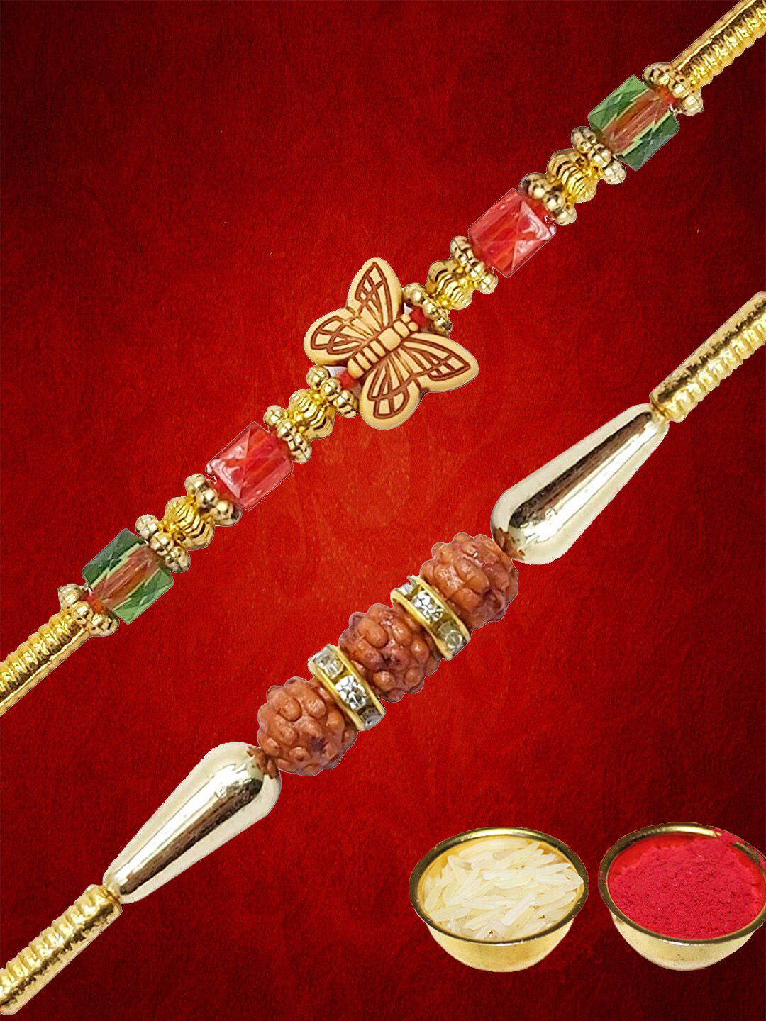 Anouk Unisex Set Of 2 Thread Rakhi