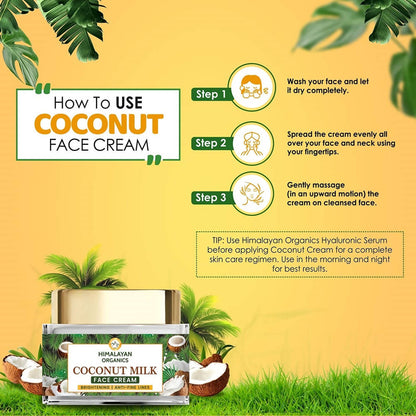 Himalayan Organics Coconut Milk Brightening And Anti-Fine Lines Face Cream