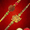 Dhiyona Unisex Set Of 2 Beaded Rakhi