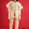 Dhiyona IE Printed V-Neck Pure Cotton Tunic & Trousers Co-Ords