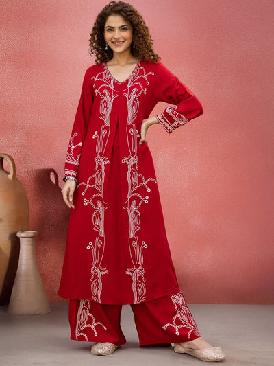 Indyancart SN Women's Printed Straight Kurta & Palazzos