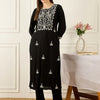 Dhiyona IE Floral Yoke Design Thread Work Pure Cotton Kurta With Palazzos