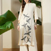 Dhiyona IE Women Birds Embroidered Thread Work Kurta With Palazzo Pant