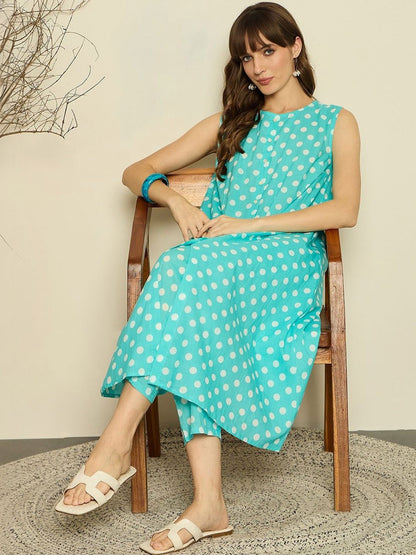 Women Printed Regular Pure Cotton Kurta with Trousers